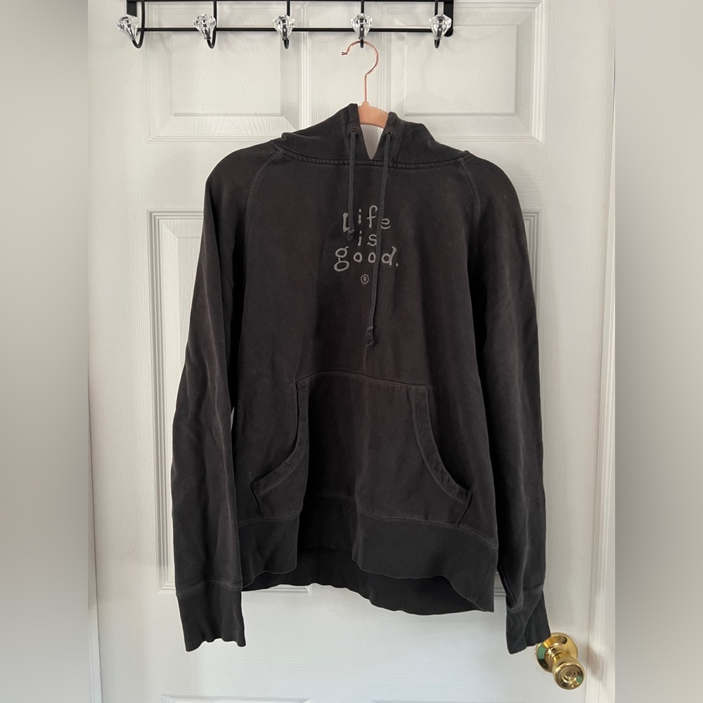 Life Is Good Charcoal Hoodie